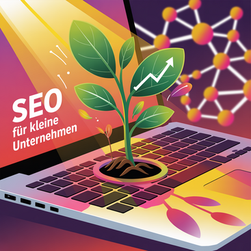Grafik mit der Überschrift "SEO für kleine Unternehmen"
