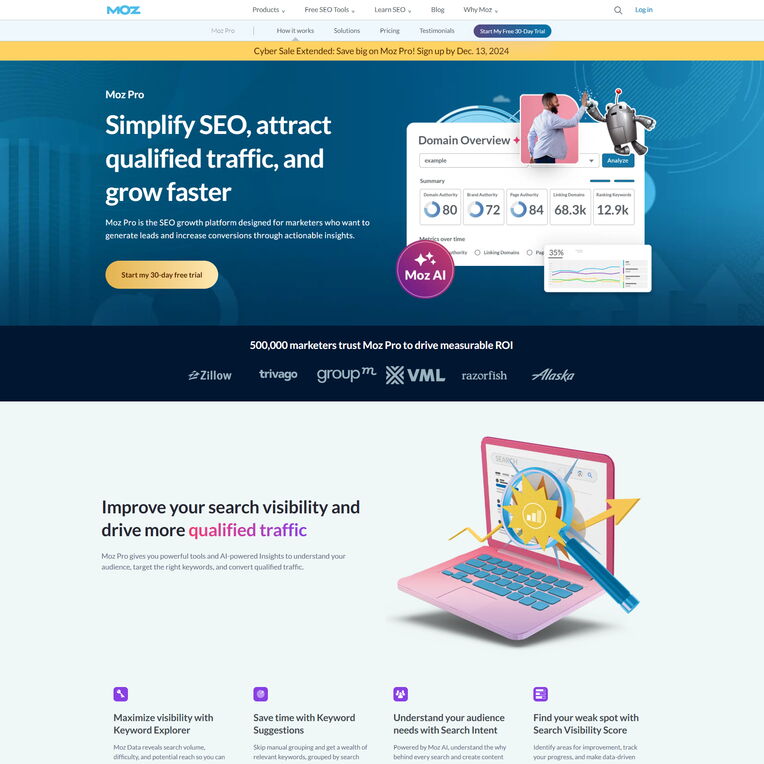 Moz Pro: Benutzerfreundliches SEO-Tool mit Fokus auf Backlink-Qualität und Spam-Analyse
