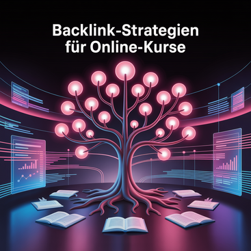 Bild mit Überschrift "Backlink-Strategien für Online-Kurse"