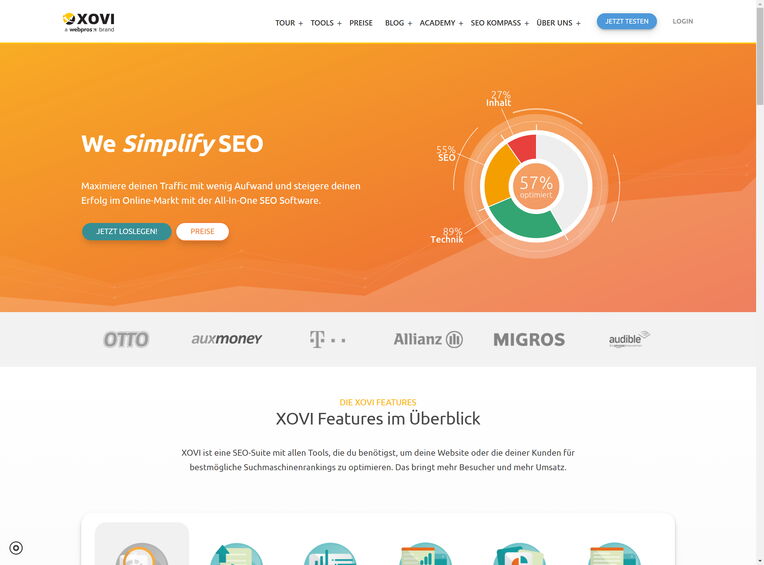 SEO-Tool für internationale Optimierung XOVI: Internationale Rankings im Blick