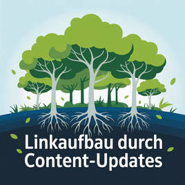 Bild mit der Überschrift "Linkaufbau durch Content-Updates"